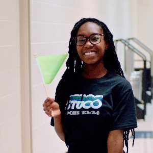 Student Council student leading tours